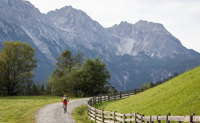 Mountainbiker und E-Biker auf einem Almwelt in Kleinarl